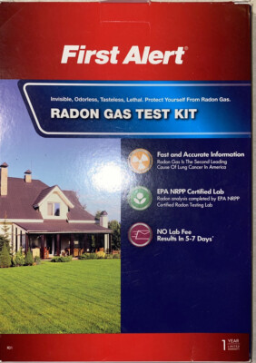 First Alert RD1 Radon Gas Test Kit for Home New Unopened Box