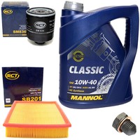 MotoröL Filter Set 10W40 5 Liter + ÖLablassschraube FüR Audi 200 Avant VW Polo