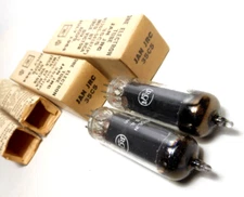 Matched 1954 Date PAIR JAN JRC RCA 35C5 Black Plate NOS Power Output 35C5A Tubes