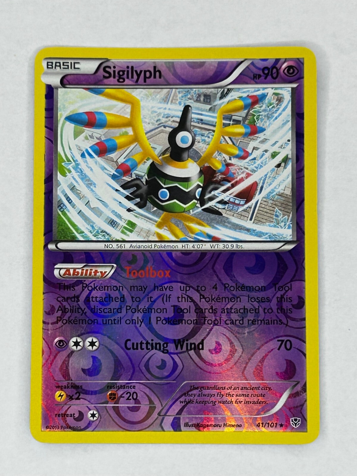 Sigilyph 41/101 Plasma Blast REVERSE HOLO POKEMON TCG LP