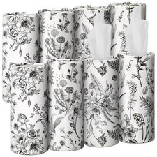 8 Pack Round Tissue Box Holder Facial Tissues Tube Container for Car Cup Holder