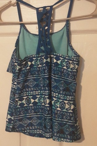 So Girls Blue Sleeveless Swim Top 16 - Picture 6 of 8