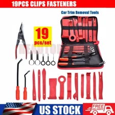  Car Trim Removal Pry Tool Molding Kit 19 Pcs Panel Door Dash Interior Clip Set