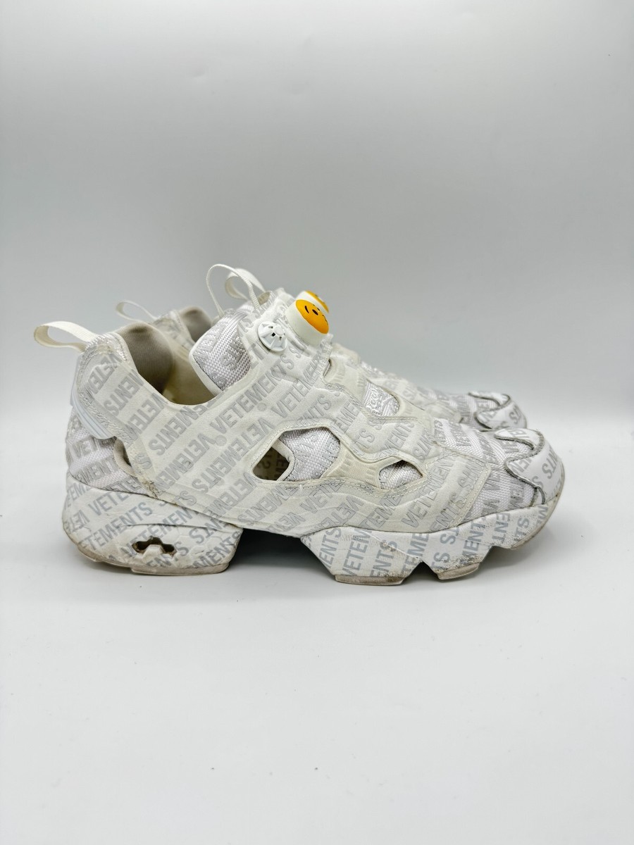 Size 8.5 - VETEMENTS x Reebok Instapump Fury Logo Print Emoji | eBay