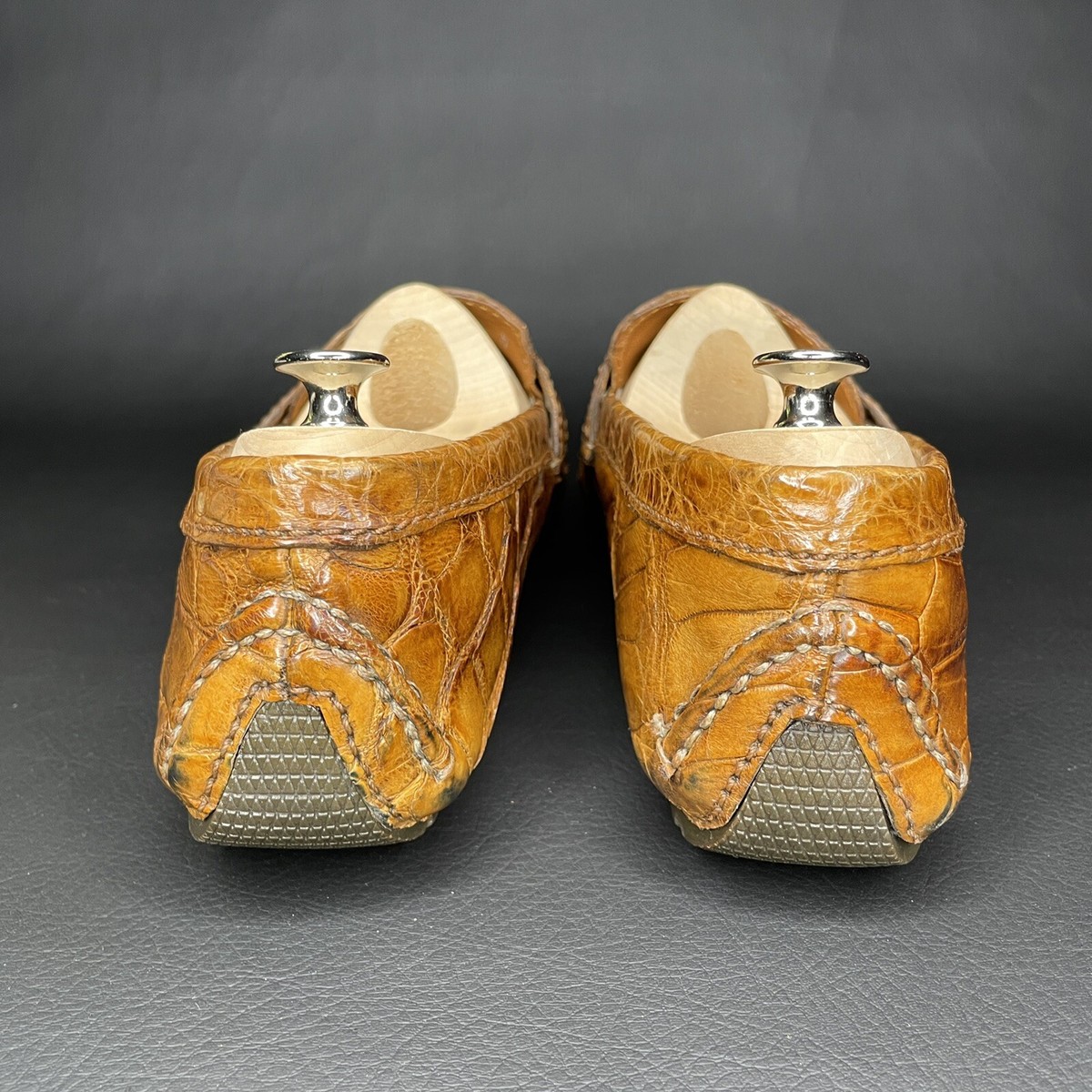 Ralph Lauren Purple Label Brown Alligator Crocodile Penny Ralph Lauren Purple Label Brown Alligator Crocodile Penny