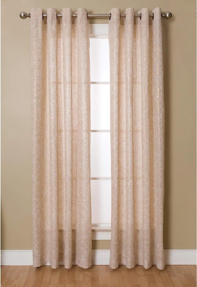 Panel de ojal Miller Curtains Kailey one, 50′′ x 84′′, dorado Foto 2 de 4