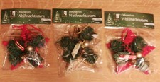 🕯️Advent Weihnachten 3 Stk Sterne aus Sisal zum Anhängen  Rot / Gold Dekoration