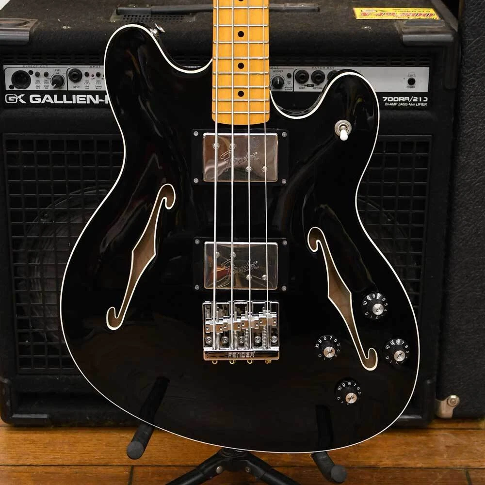 Electric Bass Guitar Fender Starcaster Bass Soft case Black 4