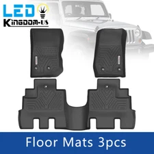 3D Floor Mats Liners Carpets for 2014-2018 Jeep Wrangler JK Unlimited JKU 4-Door