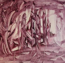 Contemporary abstract oil painting signed