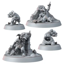 Ork Grots Da Moon and Finger Squad - Wargames Exclusive 28mm Miniatures