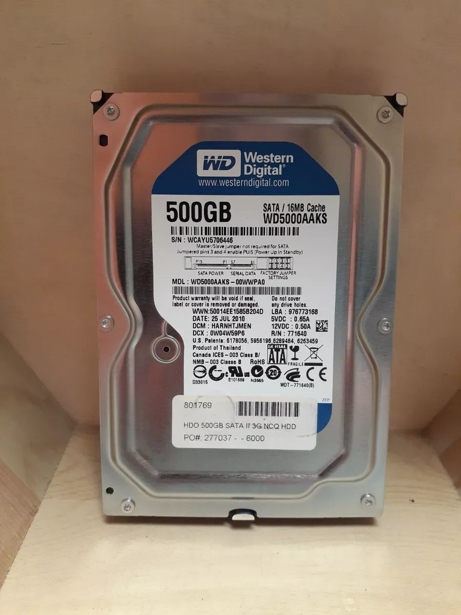 Western Digital Blue WD5000AAKS-00WWPA0 500GB 7200 RPM SATA 3.5&