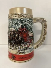 VTG 1987 Budweiser Collector Series Clysdales Stein-  Anheuser-Busch Beer Mug