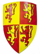 Scottish Rampant Lion Medieval Knight Heater Shield Armour Wooden Battle FR230