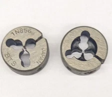 2 BTS 1-56 NS Round Dies 13/16" OD Screw Adjustable Die Carbon Steel Japan