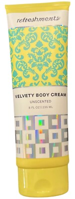 Refreshments Velvety Body Cream   Unscented   8 Fl Oz   Without Box