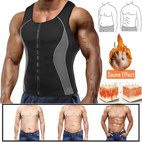 Men Sauna Suit Waist Trainer Neoprene Sweat Vest Body Shaper Fajas Para Hombres - Bild 13 von 23