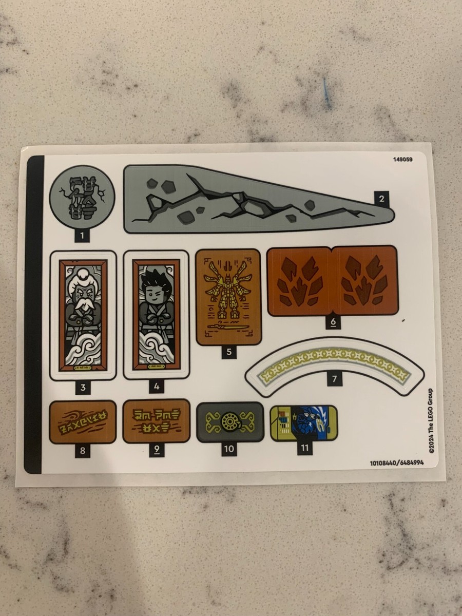 LEGO STICKER SHEET for 71814 Tournament Temple City, New & Genuine