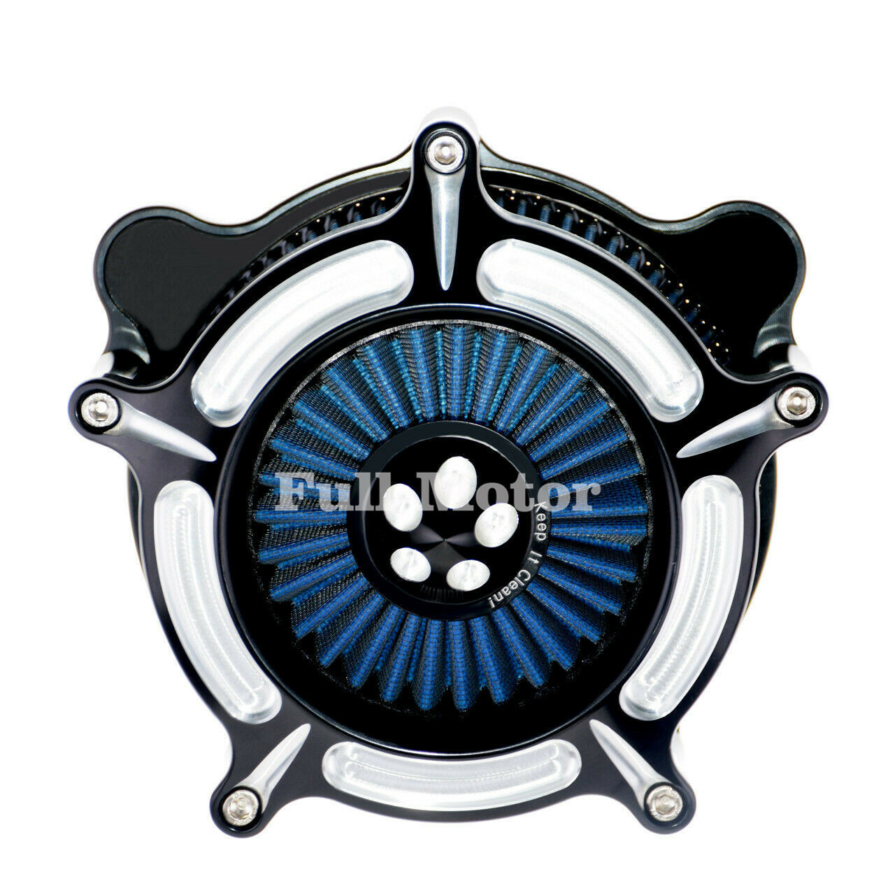 Turbine Air Filter Blue Air Cleaner + Rain Sock Set Fit For M8 Touring Softail