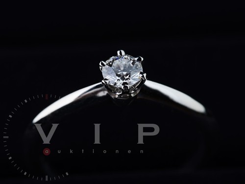 TIFFANY & CO SETTING SOLITAIRE RING PLATIN SOLITÄR 0,22ct DIAMANT BRILLANT Gr.50 - Bild 9 von 12