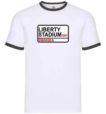 Swansea City T-Shirt Liberty Stadium Football Fan Supporter Unisex Adult Cotton