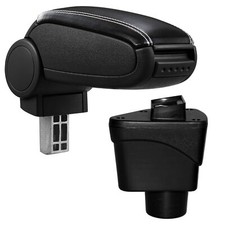 Mittelarmlehne Armlehne Leder für Ford EcoSport II 2 ab 2012- Schwarz Naht Weiss