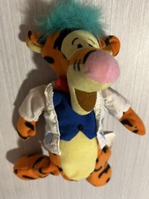 Vintage Disney Tigger Mad Scientist 9  Mini Bean Bag Plush Toy Collectible EUC
