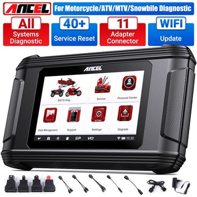 ANCEL MT500 Pro Motorcycle All System Diagnostic Tool OBD2 Scanner ECU Coding
