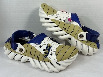 Crocs Dragon Ball Z Clog Sandal White/Blue Graphic - Adjustable - Junior Size 3