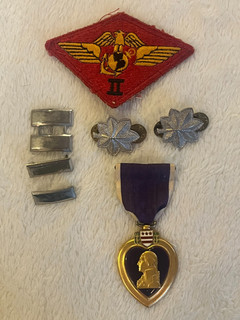 WW2 WWll US MARINE PATCH Purple Medal Heart Badge Award Medal