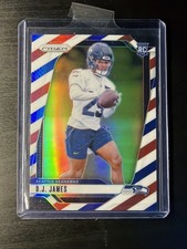 2024 Panini Prizm Rookies D.J. James #322 Red White Blue Prizm (RC)