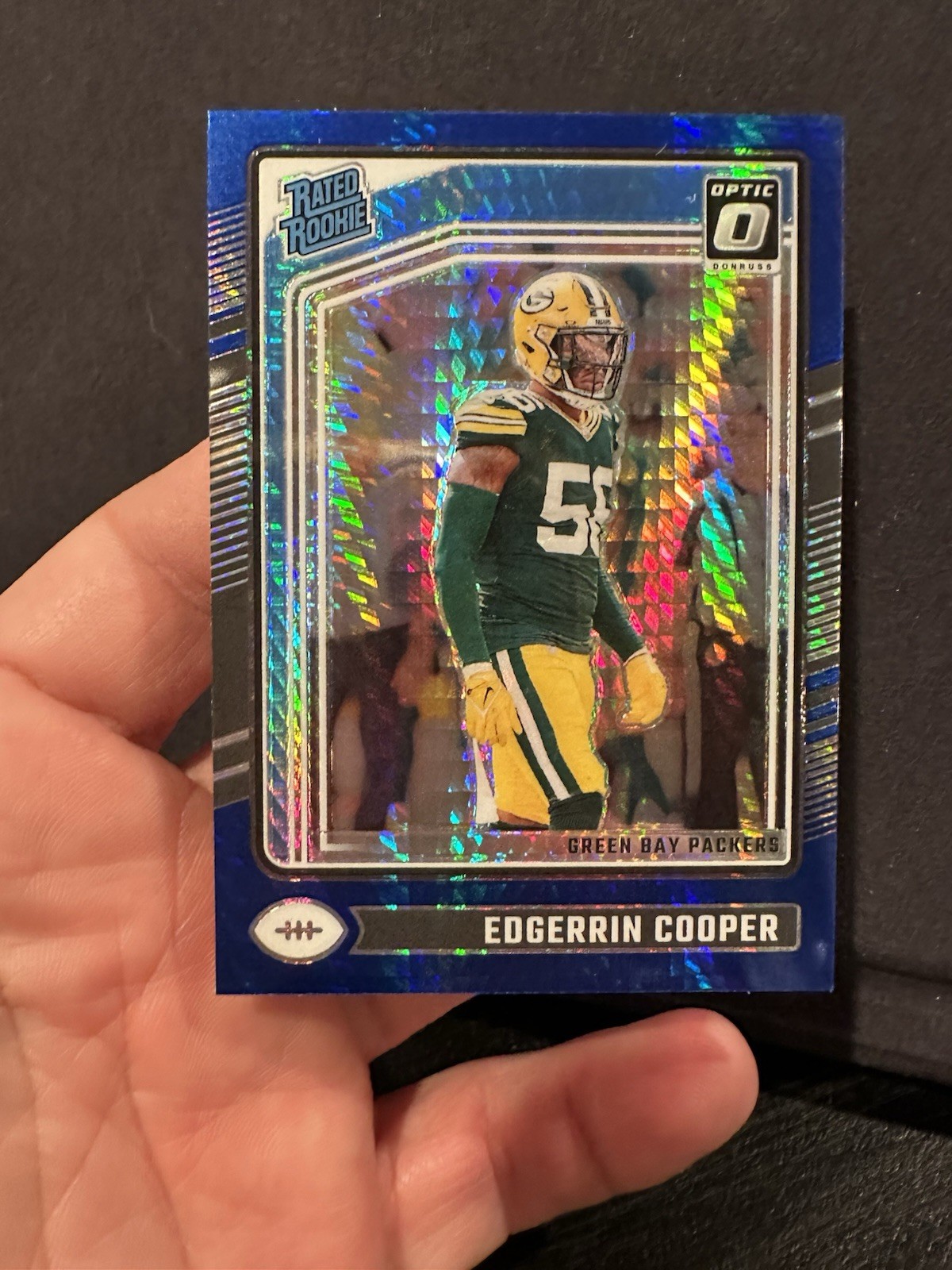 2024 Panini Donruss Optic - Edgerrin Cooper Blue Hyper Rated Rookie #231
