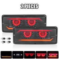 2x Sequential Indicator Led Tail Reverse Stop Light Trailer Caravan Truck 1224v