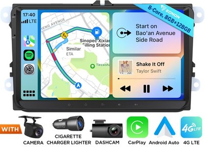 For VW Golf Mk5 9'' Android Auto 13 8-Core Car Stereo Radio CarPlay GPS 4G Camera