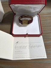 Ladies Must de Cartier Tank Vermeil 925 Quartz Watch w/ Box & Papers - Serviced