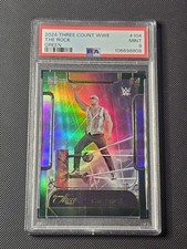 2024 Panini Three Count WWE Legends Green /5 The Rock #104 PSA 9 POP 1