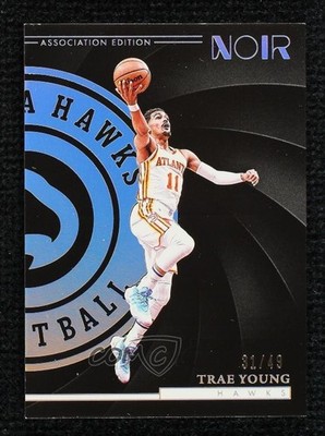 2023-24 Panini Noir Association Edition Holo Silver 31/49 Trae Young #14 1c5u