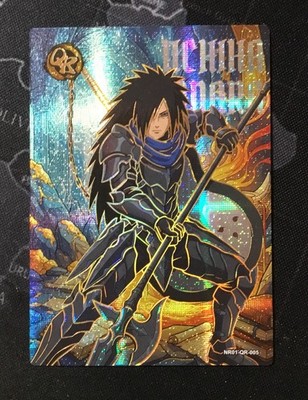 Naruto Maidong Madara Uchiha QR 005 holo card Rare New