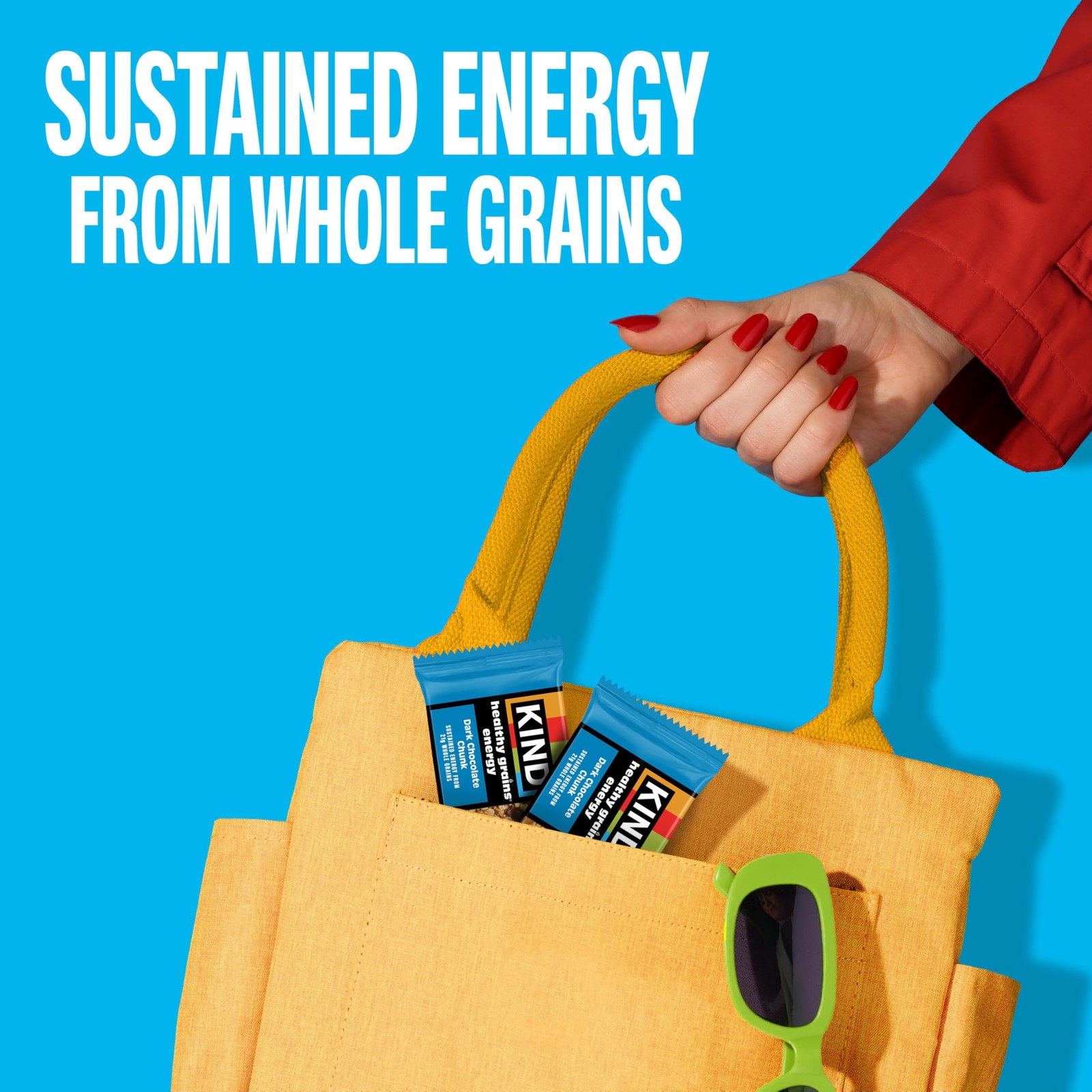 KIND Healthy Grains Energy&reg; Bars 30ct Variety Pack, Dark Chocolate Chunk, Pea...