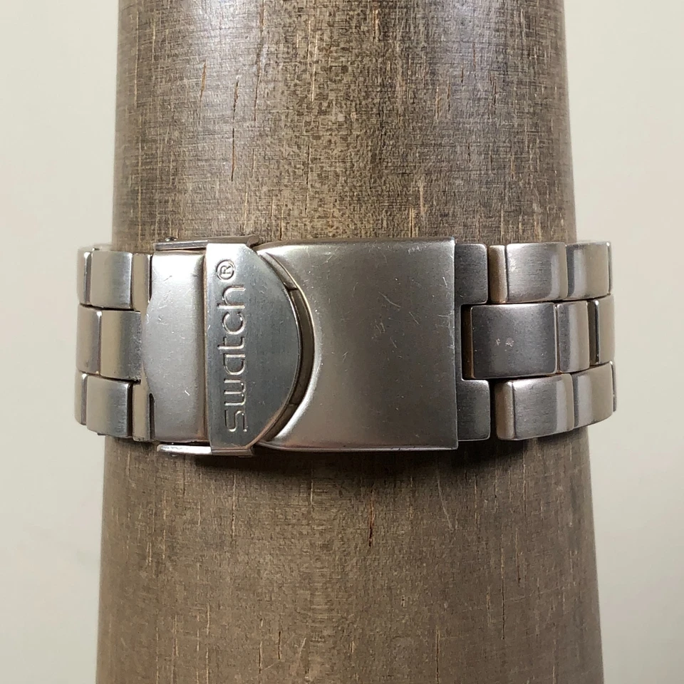 Reloj Swatch Irony Diphane Hombre Moda Cronógrafo Tono Plateado Cuarzo 41mm 8" Foto 4 de 4