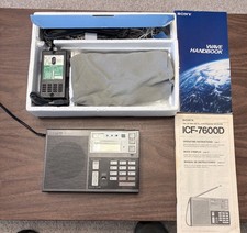 Sony ICF-7600D FM/LW/MW/SW PLL Synthesized Receiver Radio Silver