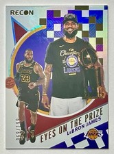 2020-21 Recon LeBron James Red Eyes On The Prize Refractor SP #d /199 Lakers NBA