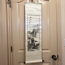 Chinese Silk And Paper Scroll Painting Changes Of Season At The Great Wall