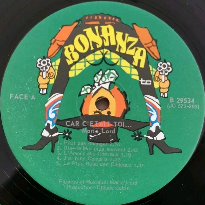 Vinyl LP Marie Lord - Car C'Etait Toi G+ B-29534 Canada Country - Image 3 of 4