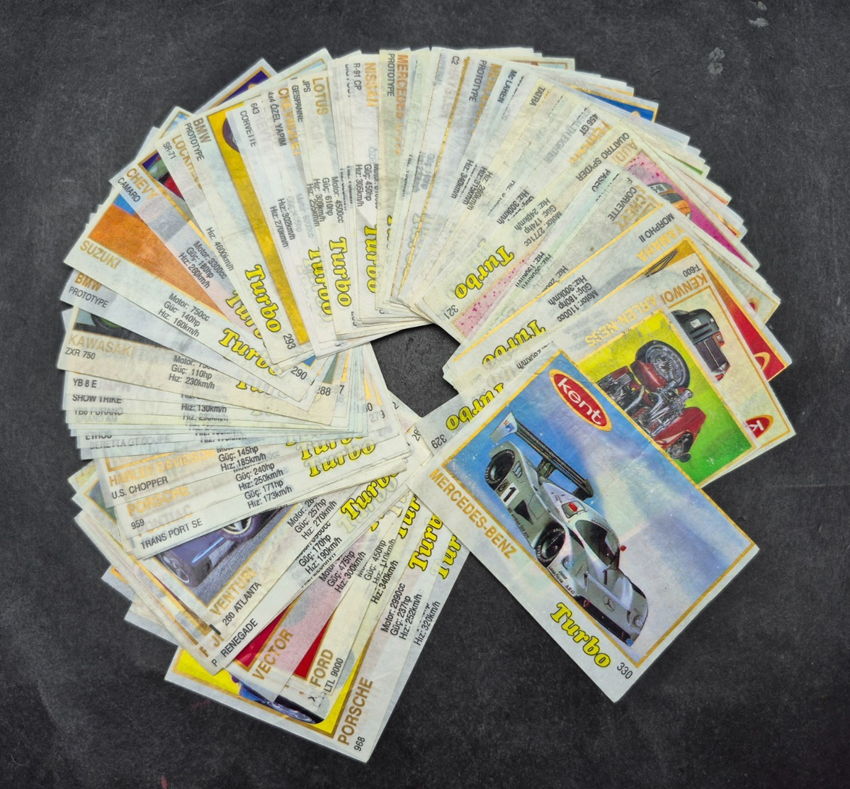 TURBO COLLECTION 69 pcs. chewing gum, chewing gum wrappers, (№ 261