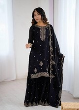 PUNJABI SHARARA PLAZZO KURTI PLAZZO SALWAR KAMEEZ SUIT WOMEN READY MADE DESIGNER