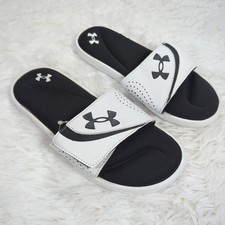 Kids Under Armour Ignite VI Slide Sandals White/Black 11K-7Y 3022728