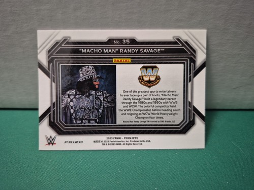 2023 WWE Prizm Macho Man Randy Savage Silver Cracked Ice Prizm #35 - 第 2/2 張圖片