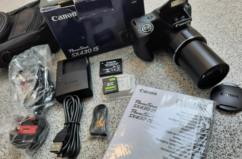 Boxed Canon PowerShot SX430 IS Wi Fi 20.0MP Digital Camera-Black with Bag - Image 2 of 4