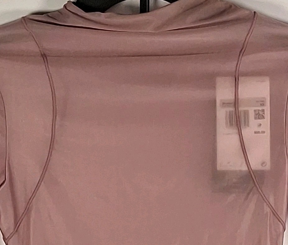 Nike FV7915-523 Women's XS Zeny Dri-FIT Sheer Long Sleeve Top, Mauve
